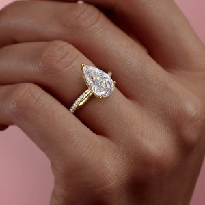 The Stacey Set With A 3 Carat Pear Lab Diamond