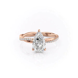 The Stacey Set With A Pear Moissanite
