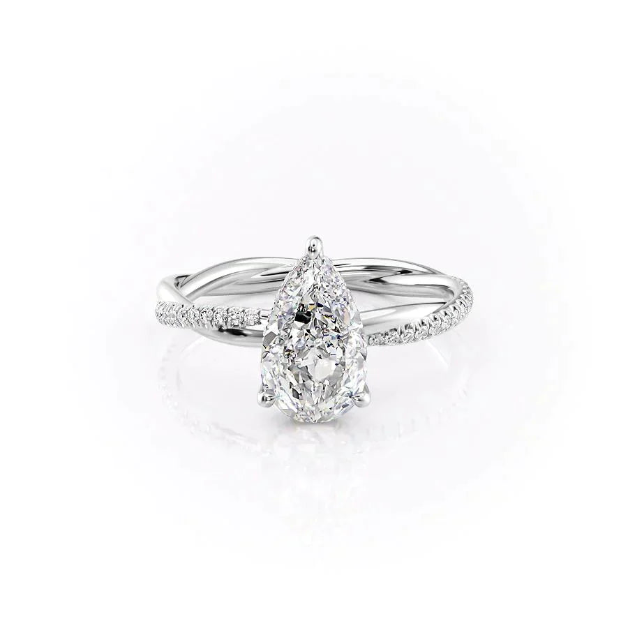 The Stacey Set With A 2 Carat Pear Lab Diamond