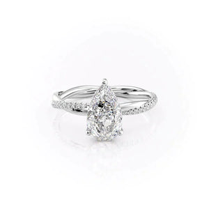 The Stacey Set With A 1 Carat Pear Lab Diamond