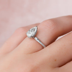 The Stacey Set With A 2 Carat Pear Lab Diamond