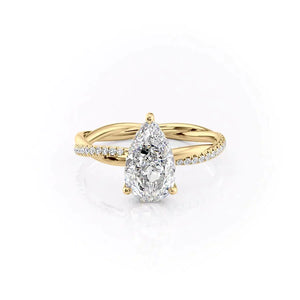 The Stacey Set With A 1 Carat Pear Lab Diamond
