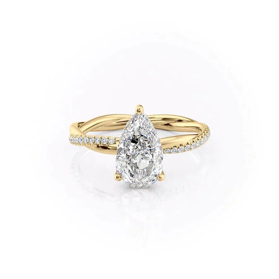 The Stacey Set With A 1.5 Carat Pear Lab Diamond
