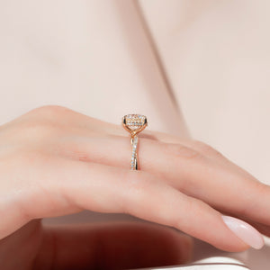 The Stacey Set With A 3 Carat Round Lab Diamond
