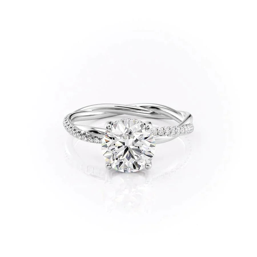 The Stacey Set With A 1 Carat Round Lab Diamond