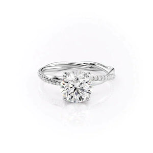 The Stacey Set With A 1.5 Carat Round Lab Diamond