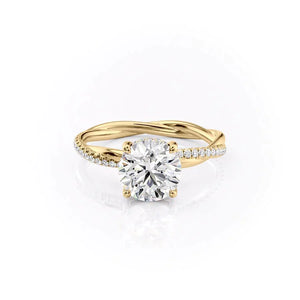 The Stacey Set With A 2 Carat Round Lab Diamond