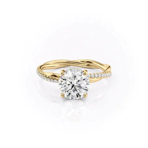 The Stacey Set With A 1.5 Carat Round Lab Diamond