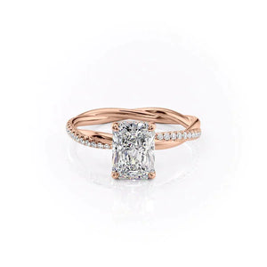 The Stacey Set With A 2.5 Carat Radiant Lab Diamond