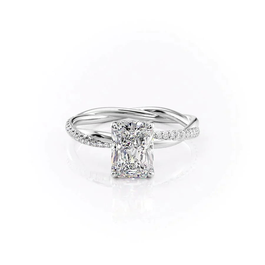 The Stacey Set With A 2 Carat Radiant Lab Diamond