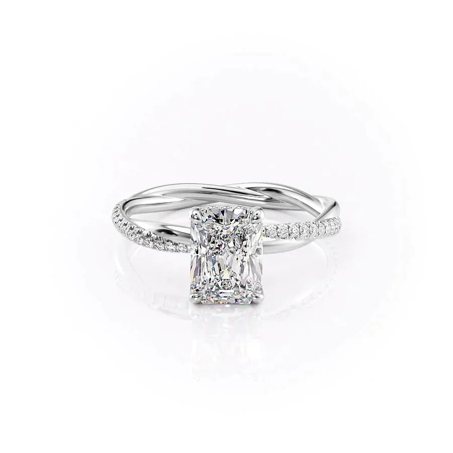 The Stacey Set With A 2 Carat Radiant Lab Diamond