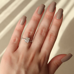The Stacey Set With A Radiant Moissanite
