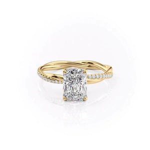 The Stacey Set With A 2.5 Carat Radiant Lab Diamond