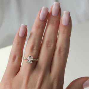 The Stacey Set With A 2.5 Carat Radiant Lab Diamond