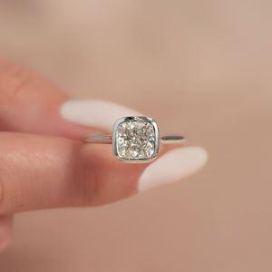 The Charlotte Set With A 3 Carat Cushion Lab Diamond