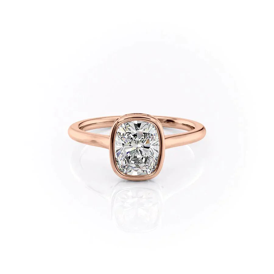The Charlotte Set With A 2 Carat Elongated Cushion Lab Diamond