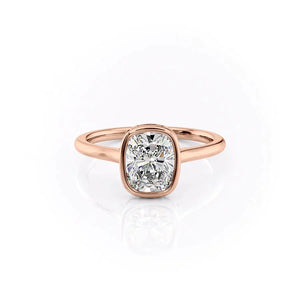 The Charlotte Set With A 1.5 Carat Elongated Cushion Lab Diamond