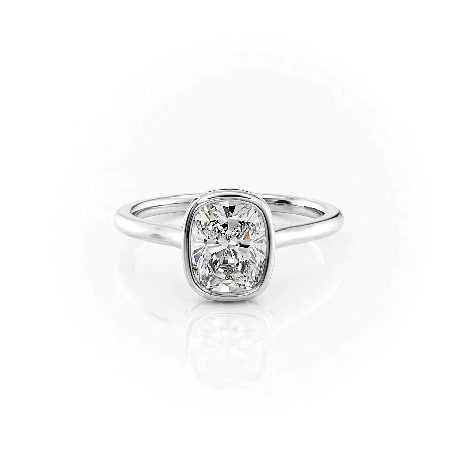 The Charlotte Set With A 3 Carat Elongated Cushion Lab Diamond