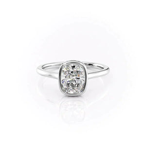 The Charlotte Set With A 3 Carat Elongated Cushion Lab Diamond