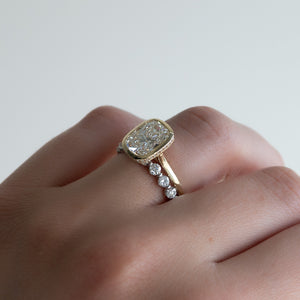 The Charlotte Set With A Elongated Cushion Moissanite