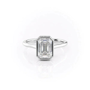 The Charlotte Set With A 3 Carat Emerald Lab Diamond