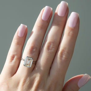 The Charlotte Set With A 3 Carat Emerald Lab Diamond