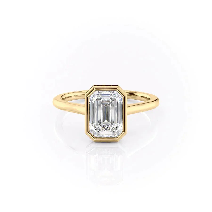 The Charlotte Set With A 4.5 Carat Emerald Moissanite