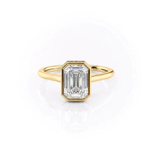 The Charlotte Set With A 3.5 Carat Emerald Moissanite