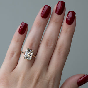 The Charlotte Set With A 3 Carat Emerald Lab Diamond