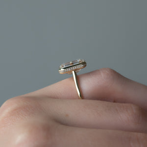 The Charlotte Set With A 3 Carat Emerald Lab Diamond