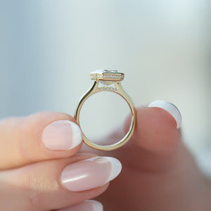 The Charlotte Set With A 3 Carat Emerald Lab Diamond