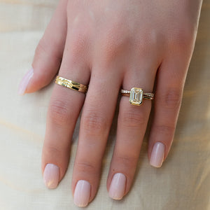 The Charlotte Set With A 3 Carat Emerald Lab Diamond