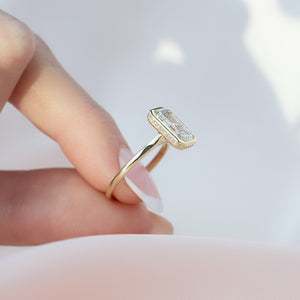 The Charlotte Set With A 3 Carat Emerald Lab Diamond
