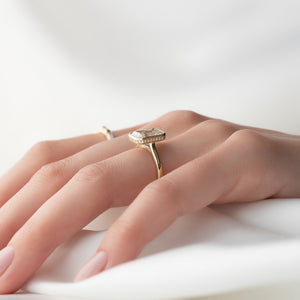 The Charlotte Set With A 3 Carat Emerald Lab Diamond
