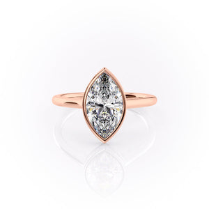 The Charlotte Set With A 2 Carat Marquise Lab Diamond