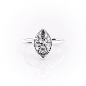 The Charlotte Set With A 2.5 Carat Marquise Lab Diamond
