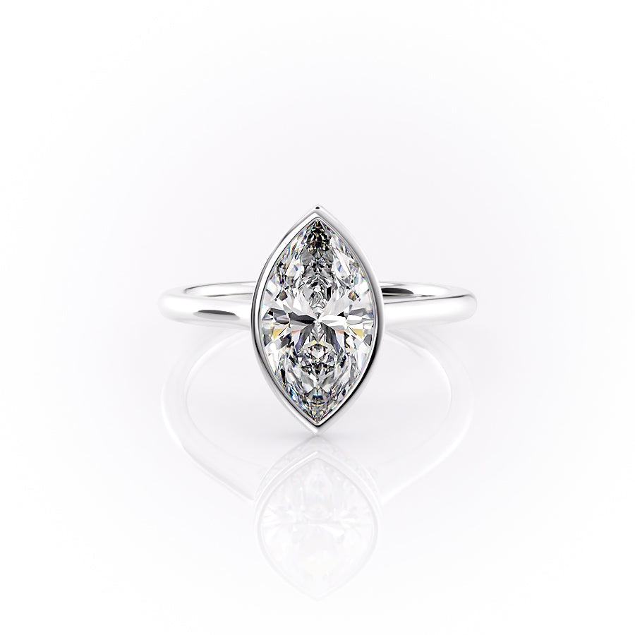 The Charlotte Set With A 3 Carat Marquise Lab Diamond