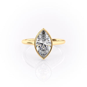 The Charlotte Set With A 2 Carat Marquise Lab Diamond