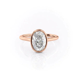 The Charlotte Set With A 2.5 Carat Oval Moissanite