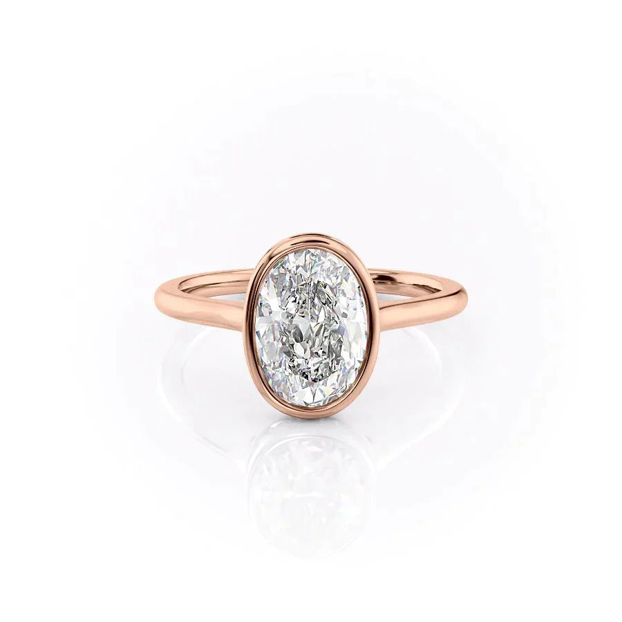 The Charlotte Set With A 2.5 Carat Oval Lab Diamond