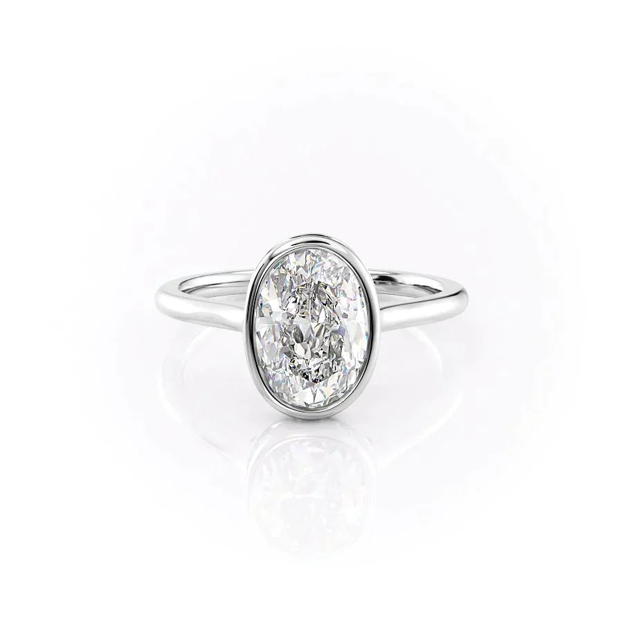 The Charlotte Set With A 3.5 Carat Oval Moissanite