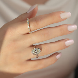 The Charlotte Set With A 3 Carat Oval Lab Diamond