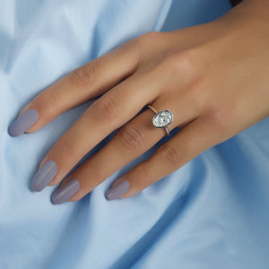 The Charlotte Set With A 3 Carat Oval Lab Diamond