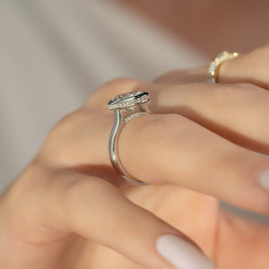 The Charlotte Set With A 3 Carat Oval Lab Diamond