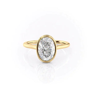 The Charlotte Set With A 3.5 Carat Oval Moissanite