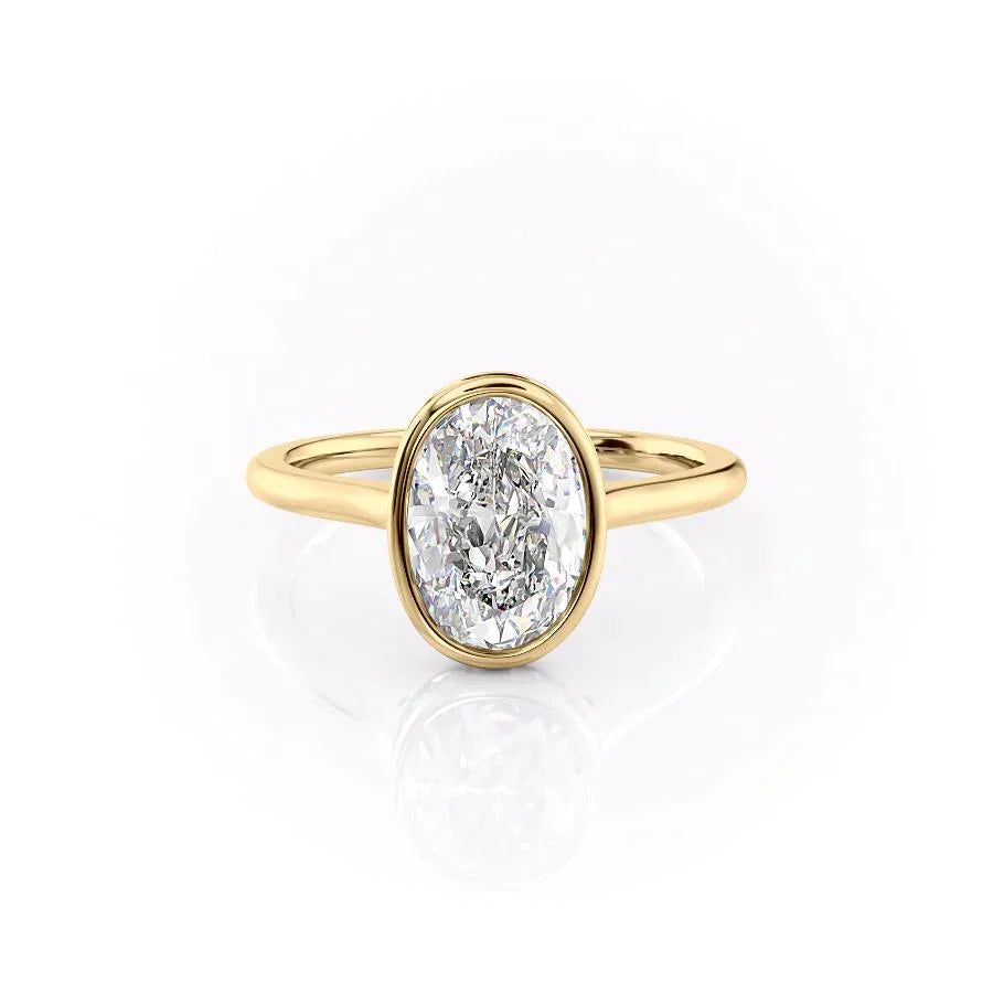 The Charlotte Set With A 1.5 Carat Oval Moissanite