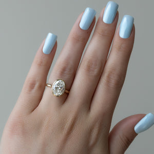 The Charlotte Set With A Oval Moissanite