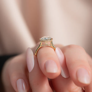 The Charlotte Set With A Oval Moissanite