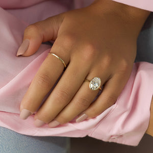 The Charlotte Set With A Oval Moissanite