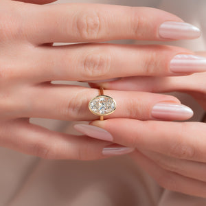The Charlotte Set With A Oval Moissanite